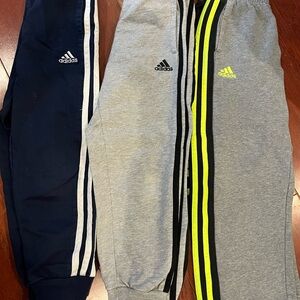 Adidas Kids Track Pants - Navy and Gray